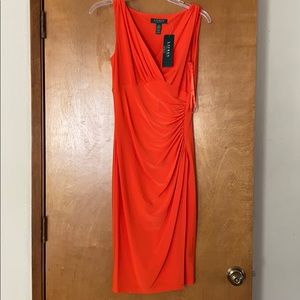 NWT Ralph Lauren Orange Sheath Dress Sz 2